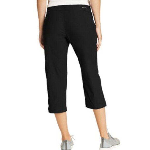 NWT Eddie Bauer Women's Tech Capri Pants Black - Picture 3 of 3